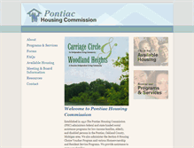 Tablet Screenshot of pontiachousing.com